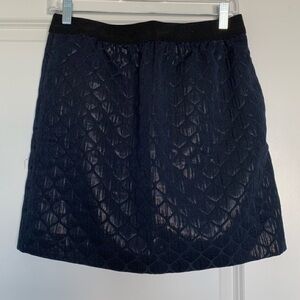 Elegant Black Quilted Skirt
